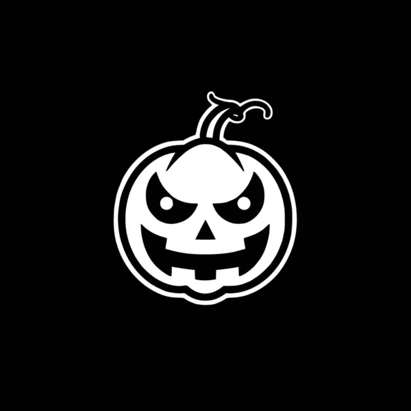 stock vector Halloween - black and white isolated icon - vector illustration