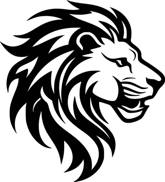 stock vector Lion - black and white vector illustration