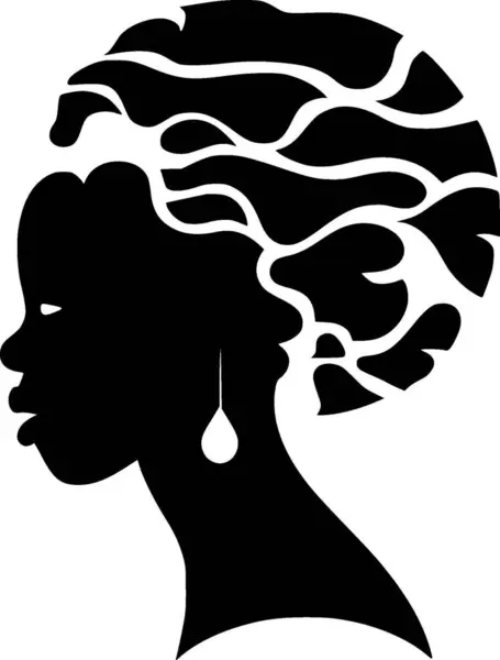 Africano Logotipo Minimalista Plana Ilustração Vetorial — Vetor de Stock
