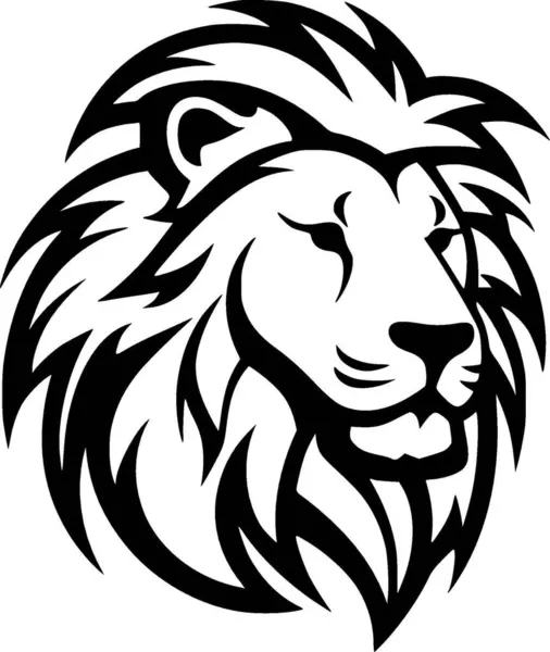 Lion Logo Plat Minimaliste Illustration Vectorielle Illustration De Stock