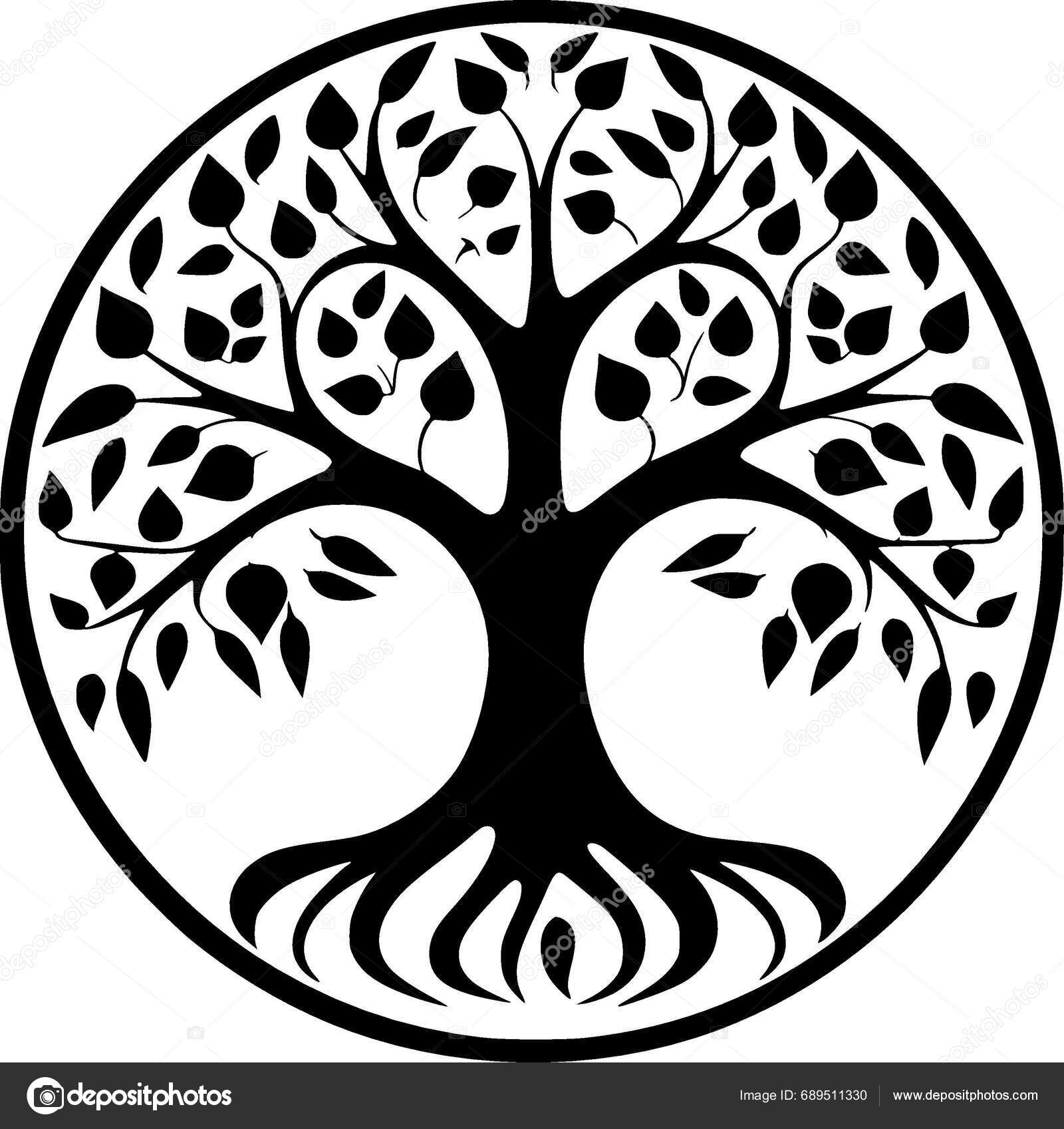 Tree Minimalist Flat Logo Vector Illustration Stock Vector by ...