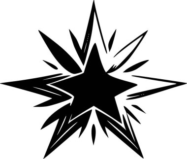 Yıldız - yüksek kalite vektör logosu - t-shirt grafiği için ideal vektör çizimi