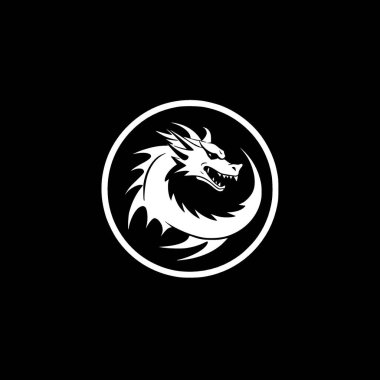 Dragon - yüksek kalite vektör logosu - t-shirt grafiği için ideal vektör çizimi