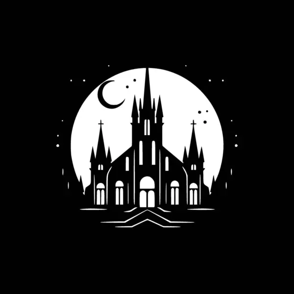 Gothic - minimalist and simple silhouette - vector illustration