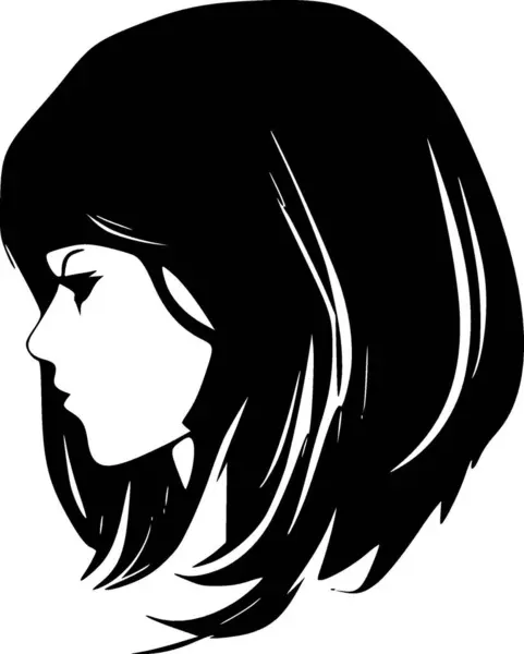 Cheveux Logo Minimaliste Plat Illustration Vectorielle — Image vectorielle
