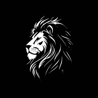 Aslan - yüksek kalite vektör logosu - t-shirt grafiği için ideal vektör çizimi