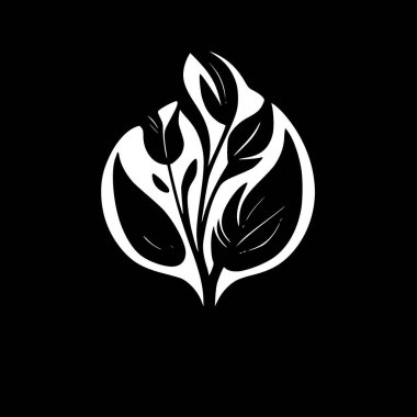 Flourish - minimalist ve düz logo - vektör illüstrasyonu