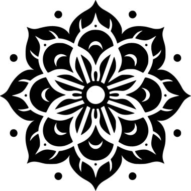 Mandala - yüksek kaliteli vektör logosu - t-shirt grafiği için ideal vektör çizimi