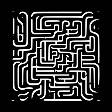 Mazes - minimalist ve düz logo - vektör illüstrasyonu