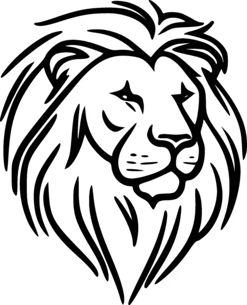 Lion Illustration Vectorielle Noir Blanc Vecteurs De Stock Libres De Droits