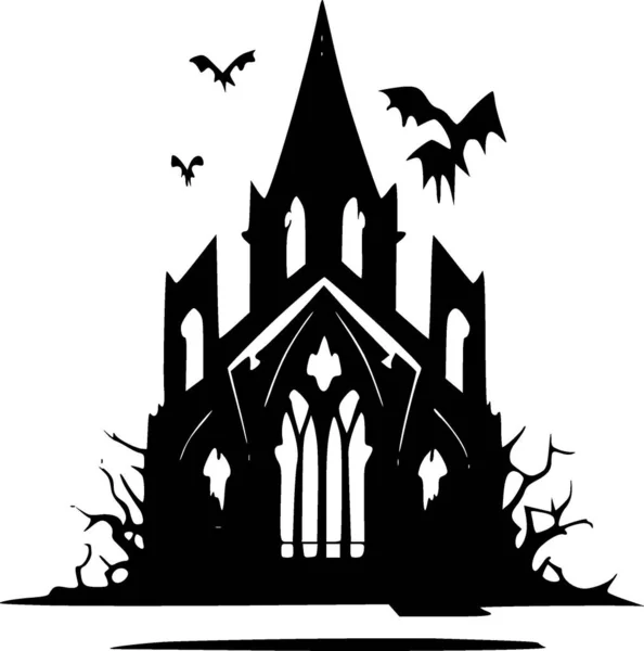 Gothic - minimalist and flat logo - vector illustration