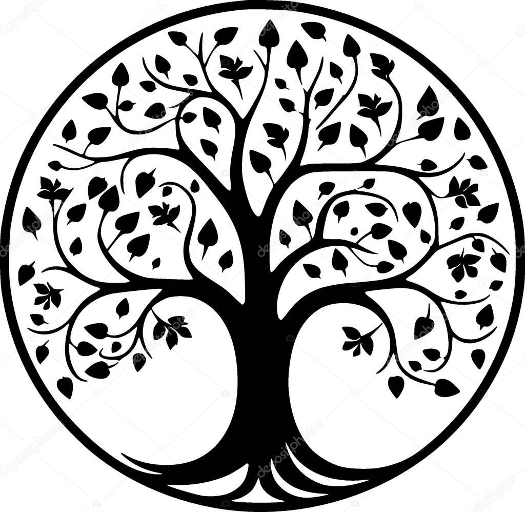 Tree - high quality vector logo - vector illustration ideal for t-shirt graphic
