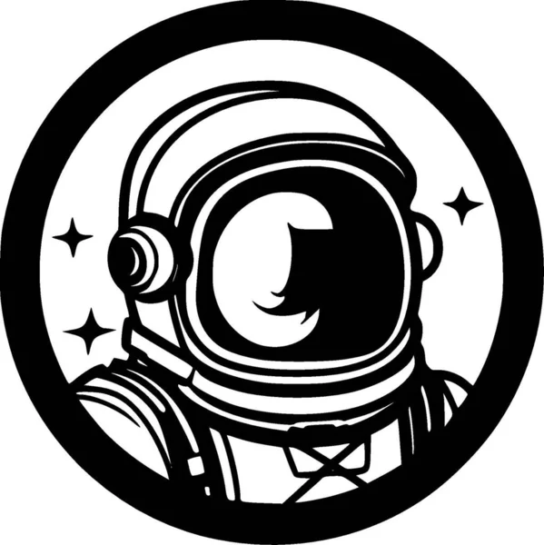 Astronot Logo Vektor Berkualitas Tinggi Ilustrasi Vektor Ideal Untuk Grafik - Stok Vektor