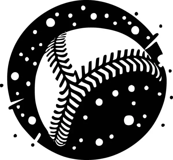 Baseball Silhouette Minimaliste Simple Illustration Vectorielle — Image vectorielle