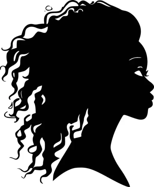 Donne Nere Logo Vettoriale Alta Qualità Illustrazione Vettoriale Ideale Grafica — Vettoriale Stock