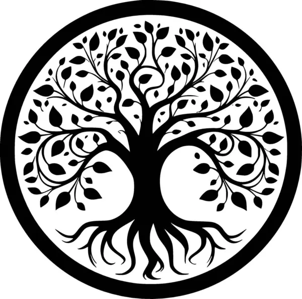 Дерево Векторный Логотип Высокого Качества Векторная Иллюстрация Идеально Подходит Оформления — стоковый вектор