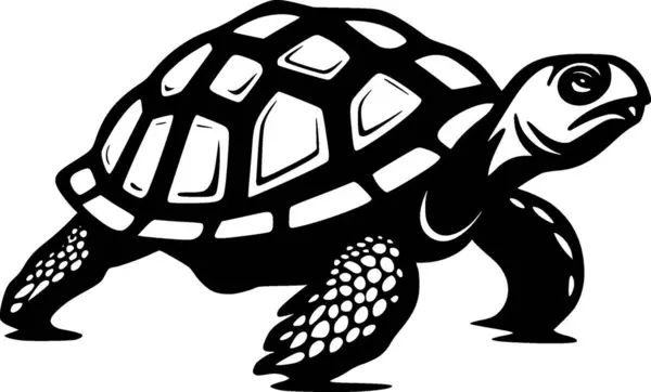 Черепаха Минималистский Плоский Логотип Векторная Иллюстрация — стоковый вектор