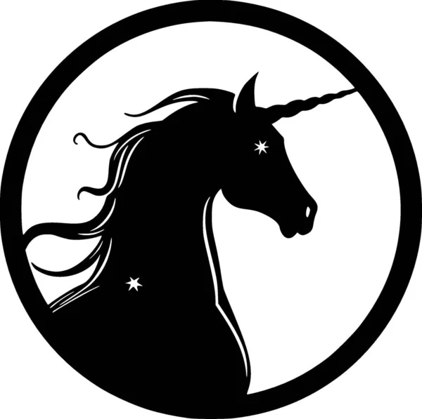 Unicorn Logo Vektor Berkualitas Tinggi Ilustrasi Vektor Ideal Untuk Grafik - Stok Vektor