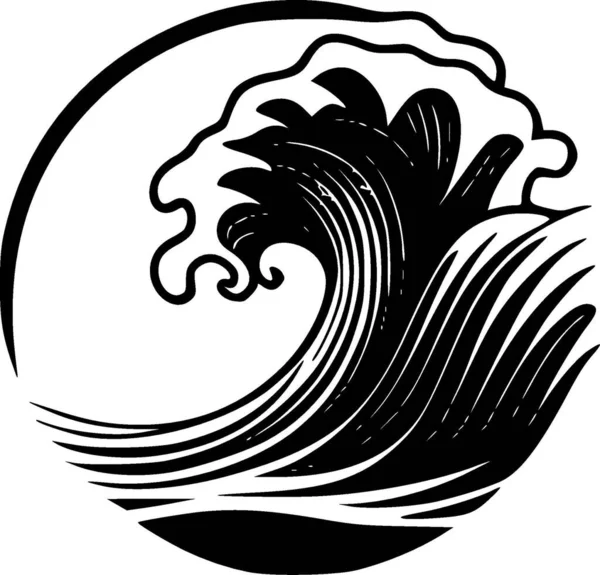Wave Høj Kvalitet Vektor Logo Vektor Illustration Ideel Til Shirt – Stock-vektor