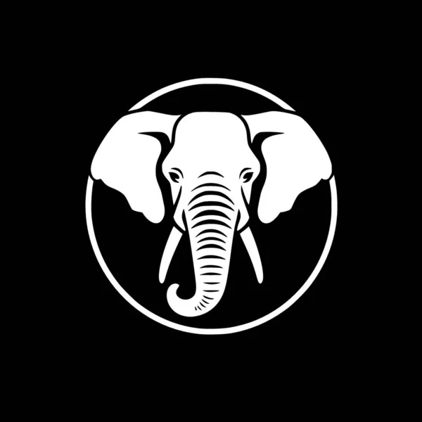 Elefantti Minimalistinen Litteä Logo Vektorikuvaus — vektorikuva