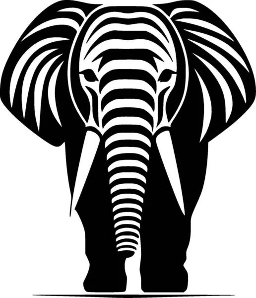 Elefantti Minimalistinen Yksinkertainen Siluetti Vektorikuvaus — vektorikuva