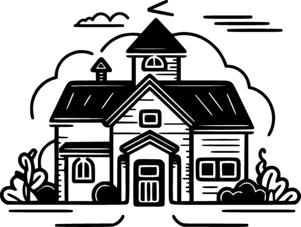 Farmhouse Logotipo Vetor Alta Qualidade Ilustração Vetorial Ideal Para Gráfico — Vetor de Stock