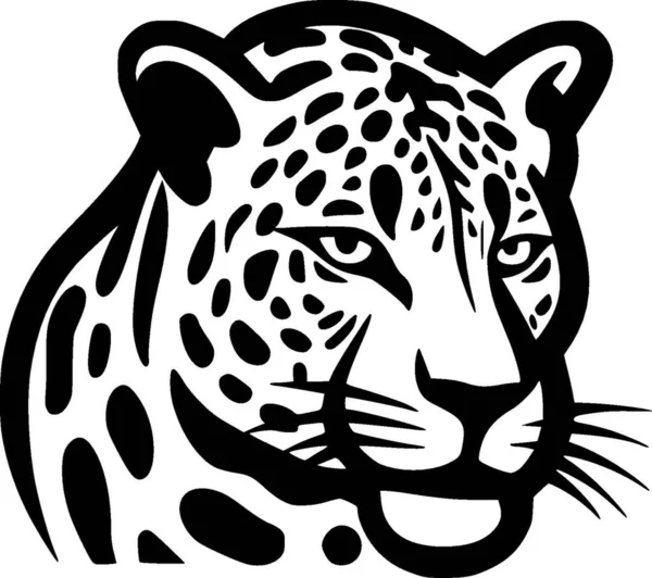 Леопард Минималистский Плоский Логотип Векторная Иллюстрация — стоковый вектор