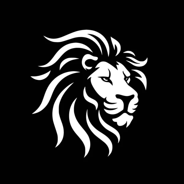 Lion Silhouette Minimaliste Simple Illustration Vectorielle — Image vectorielle