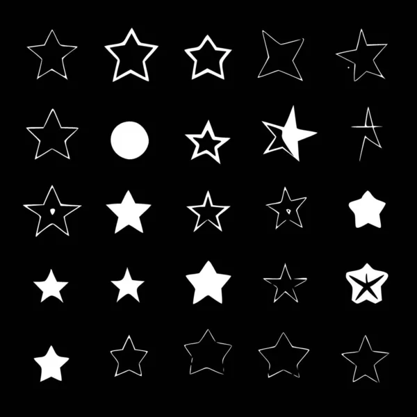 Stjerner Minimalistisk Enkel Silhuet Vektorillustration – Stock-vektor