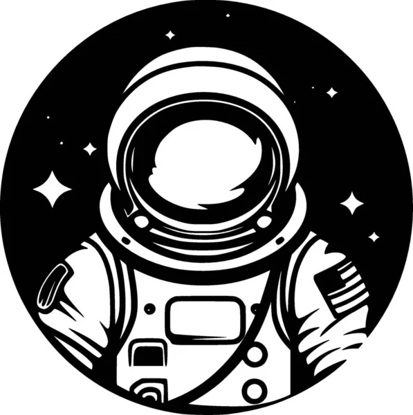 Astronaut Minimalistisk Och Enkel Siluett Vektor Illustration — Stock vektor