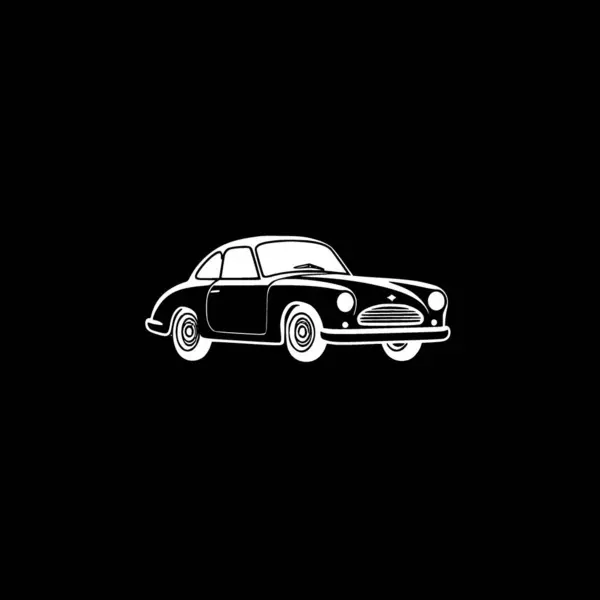 Carro Logotipo Minimalista Plana Ilustração Vetorial — Vetor de Stock