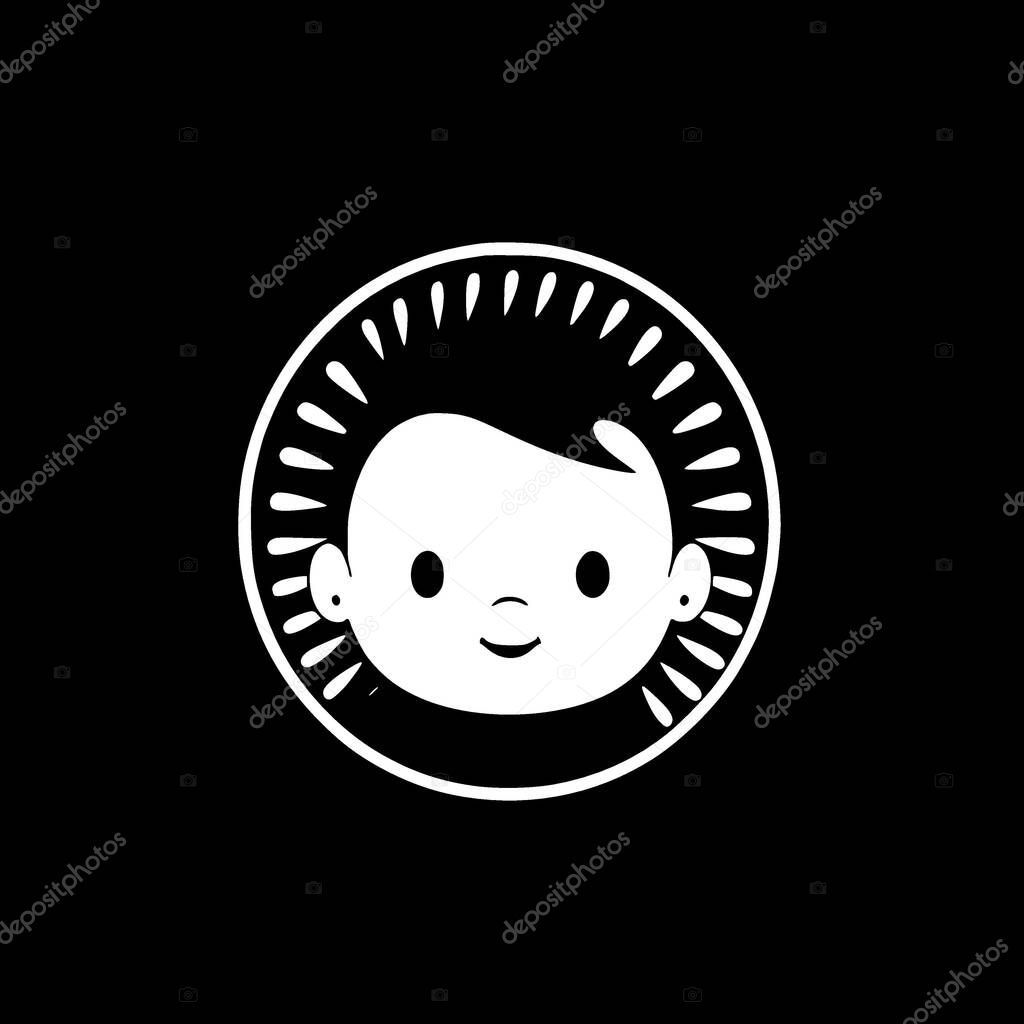 Baby - minimalist and simple silhouette - vector illustration