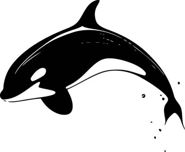 Orca - yüksek kaliteli vektör logosu - t-shirt grafiği için ideal vektör illüstrasyonu