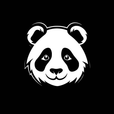 Panda - minimalist ve düz logo - vektör illüstrasyonu