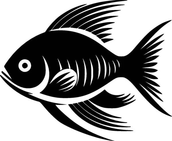 stock vector Fish - minimalist and flat logo - vector illustration