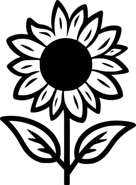Flor Logotipo Minimalista Plana Ilustração Vetorial —  Vetores de Stock
