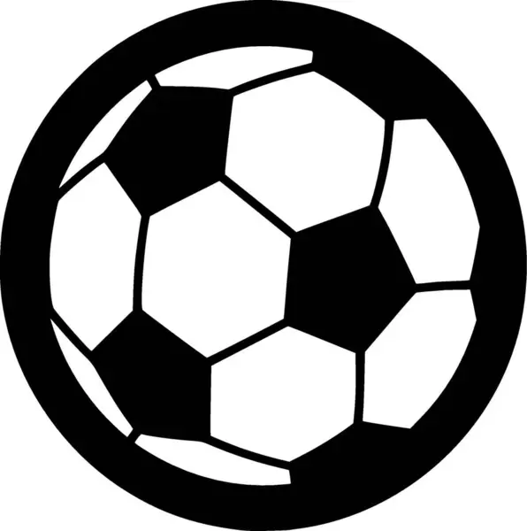 Fotboll Minimalistisk Och Platt Logotyp Vektor Illustration — Stock vektor