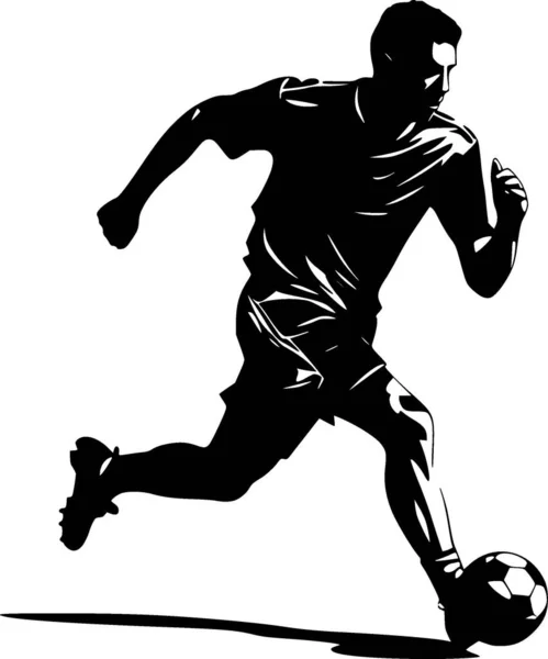 Football Silhouette Minimaliste Simple Illustration Vectorielle — Image vectorielle