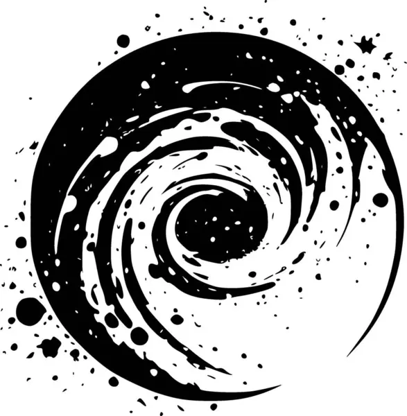 Galaxy Minimalistisk Fladt Logo Vektorillustration – Stock-vektor