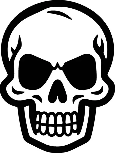 stock vector Skull - minimalist and flat logo - vector illustration