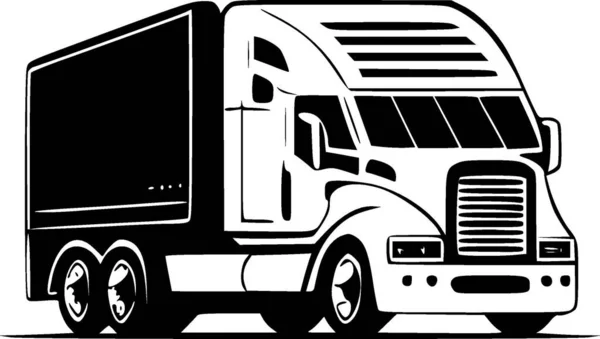 Lastvogn Minimalistisk Fladt Logo Vektorillustration – Stock-vektor