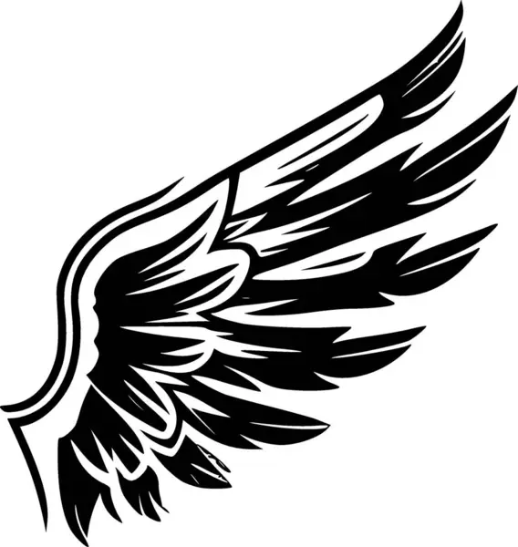 Wings Minimalist Flat Logo Vector Illustration — Stock Vector