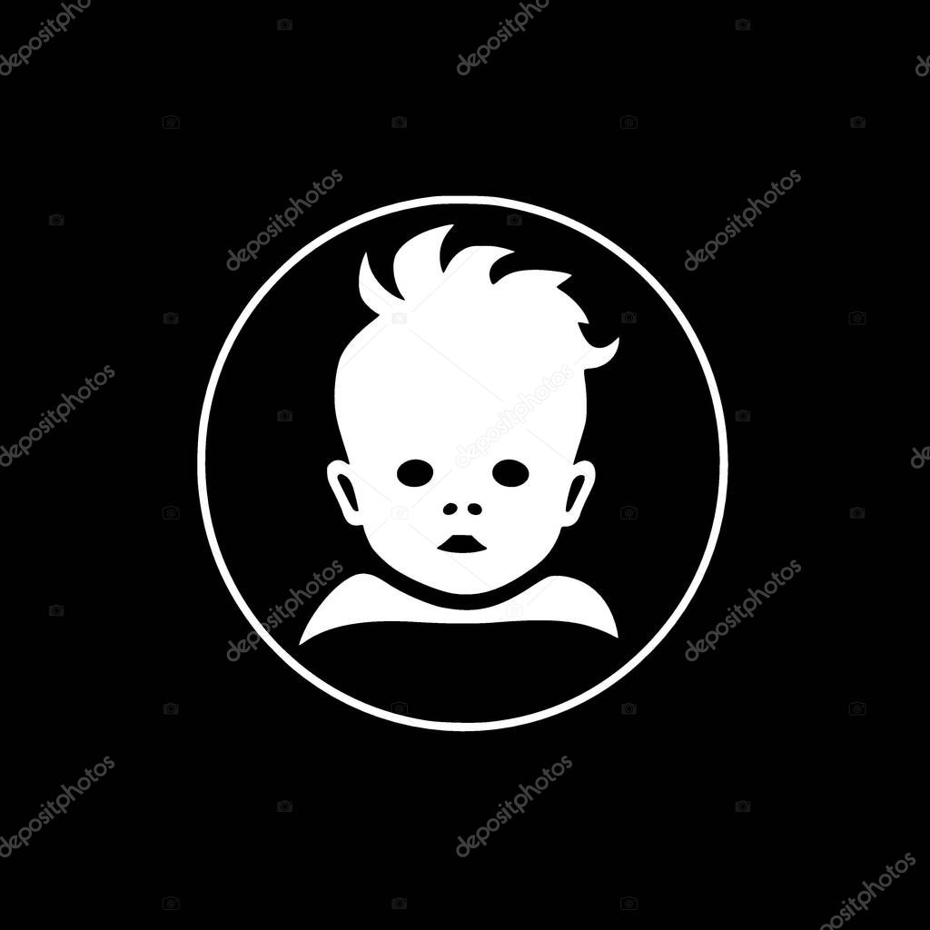 Baby - minimalist and simple silhouette - vector illustration