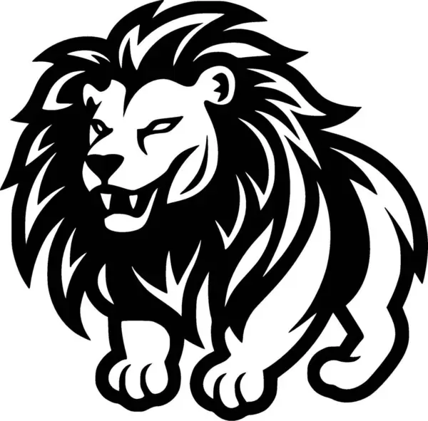 Lion Illustration Vectorielle Noir Blanc Vecteur En Vente