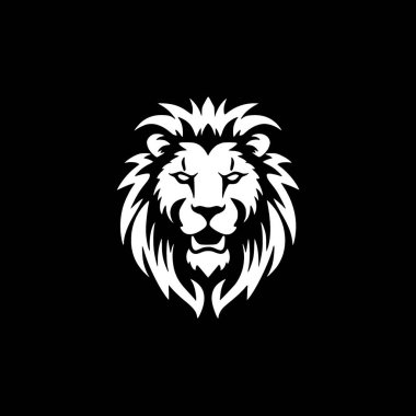 Aslan - minimalist ve düz logo - vektör illüstrasyonu