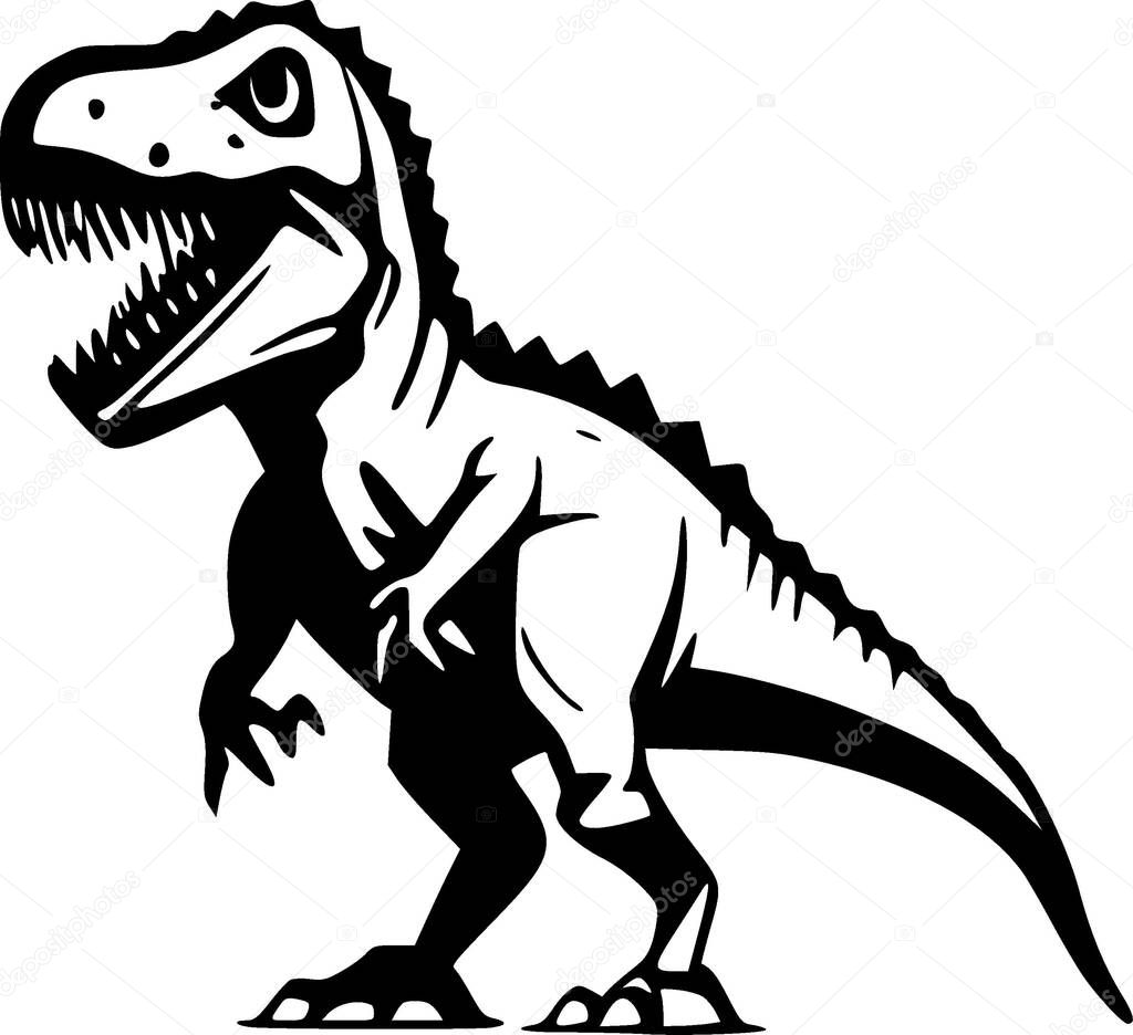 T-rex - minimalist and simple silhouette - vector illustration
