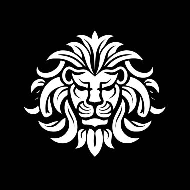 Aslan - minimalist ve düz logo - vektör illüstrasyonu