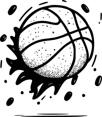 Basketbol - yüksek kaliteli vektör logosu - t-shirt grafiği için ideal vektör illüstrasyonu