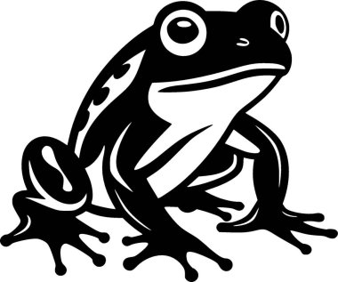 Frog - minimalist and flat logo - vector illustration clipart