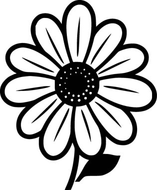 Daisy - yüksek kaliteli vektör logosu - t-shirt grafiği için ideal vektör çizimi